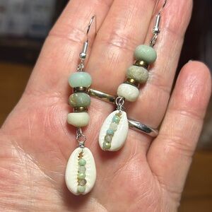 3/$25 Amazonite and Shell Earrings